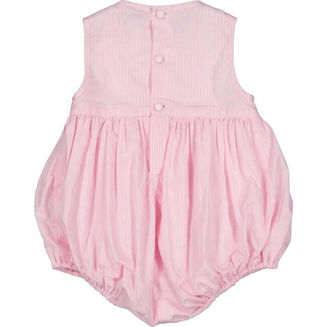 Rose Sleeveless Smocked Bubble, Pink - Onesies - 5