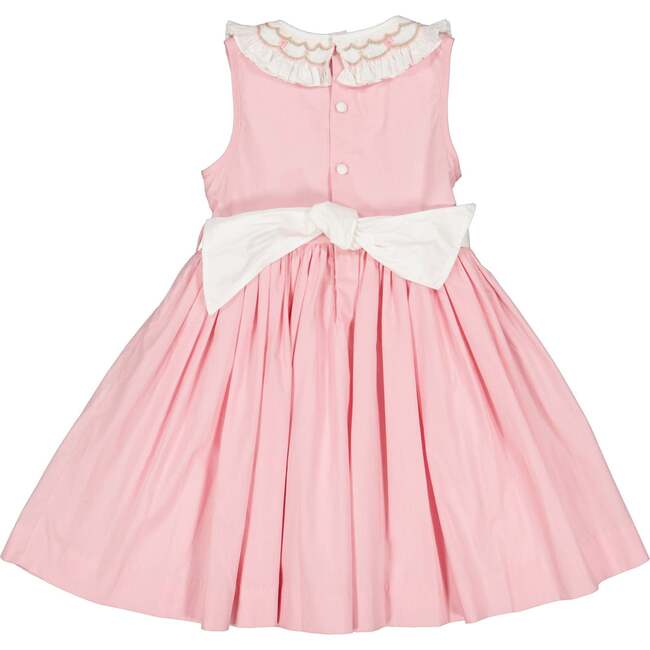 Peony Smocked Dress & White Collar, Pink - Dresses - 5