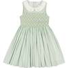 Lily Sleeveless Smocked Dress, Mint - Dresses - 1 - thumbnail