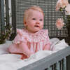 Jasmine Floral Short Puff Sleeve Bubble, Pink - Onesies - 2