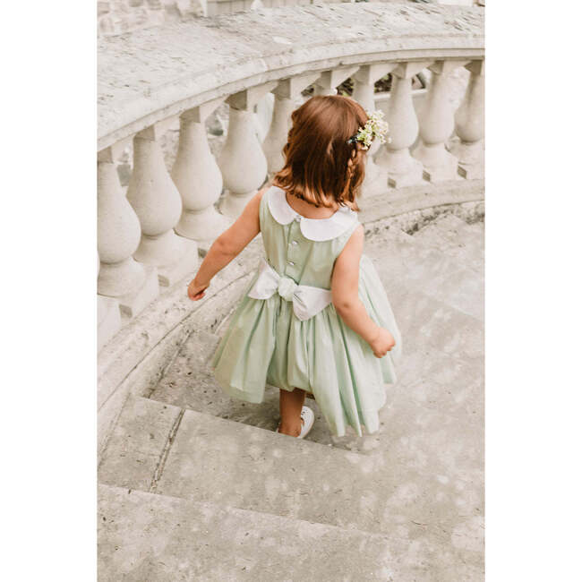 Lily Sleeveless Smocked Dress, Mint - Dresses - 3