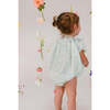 Jasmine Floral Short Puff Sleeve Bubble, Mint - Onesies - 3