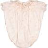 Jasmine Floral Short Puff Sleeve Bubble, Pink - Onesies - 6