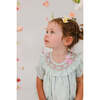 Jasmine Floral Short Puff Sleeve Bubble, Mint - Onesies - 4