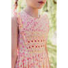 Iris Floral Frilled Sleeveless Smocked Yoke Dress, Pink - Dresses - 3