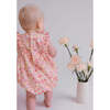 Iris Floral Frilled Sleeveless Smocked Yoke Bubble, Pink - Onesies - 4