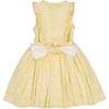 Iris Floral Frilled Sleeveless Smocked Yoke Dress, Yellow - Dresses - 5