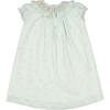 Jasmine Floral Short Puff Sleeve Bishop Dress, Mint - Dresses - 6