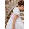 Bagatelle Silk Handmade Smocked Dress, White/Pink - Dresses - 4