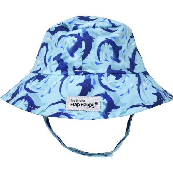 UPF 50 Bucket Hat, Swirly Sharks