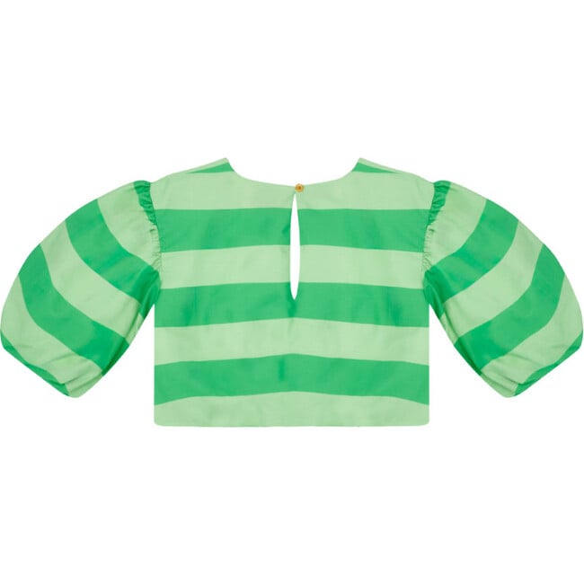 Pop Top, Cricket Green & Cucumber Stripe - Blouses - 3