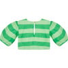 Pop Top, Cricket Green & Cucumber Stripe - Blouses - 3