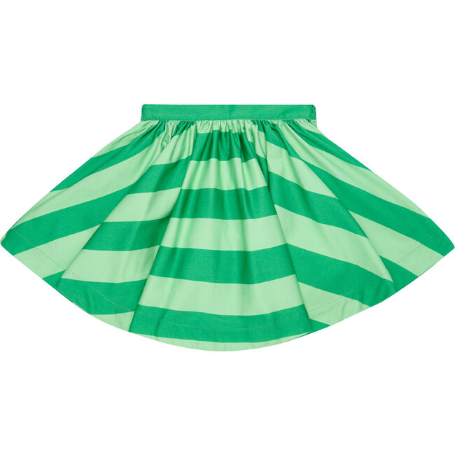 In Full Swing Skirt, Cricket Green & Cucumber Stripe