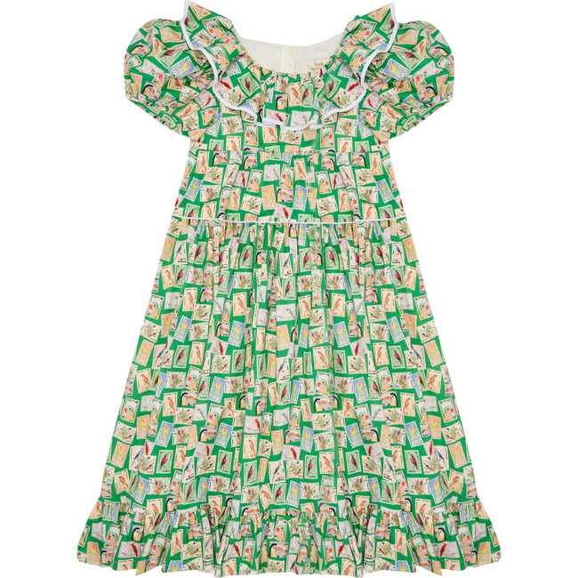 Flutter The Dovecotes Dress, Exotic Bird Stamps