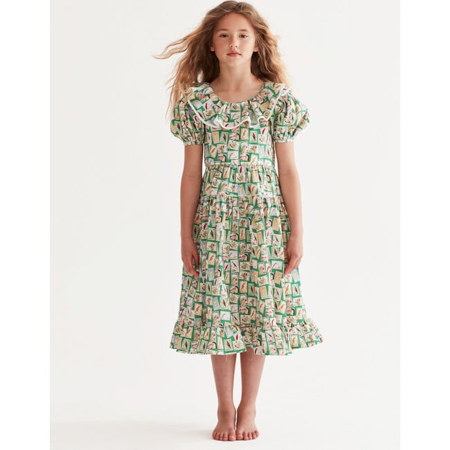 Flutter The Dovecotes Dress, Exotic Bird Stamps - Dresses - 2