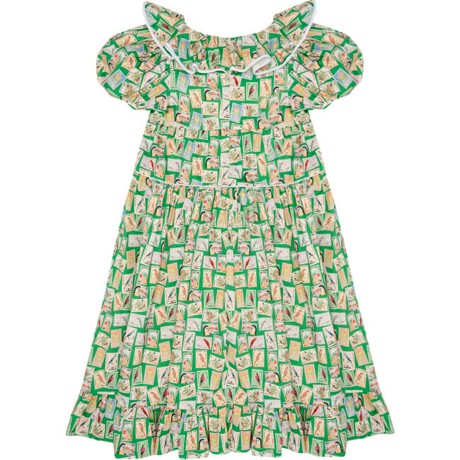 Flutter The Dovecotes Dress, Exotic Bird Stamps - Dresses - 3