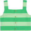 Cream Of The Crop Top, Cricket Green & Cucumber Stripe - Blouses - 3