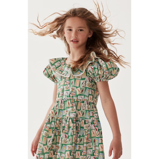 Flutter The Dovecotes Dress, Exotic Bird Stamps - Dresses - 5