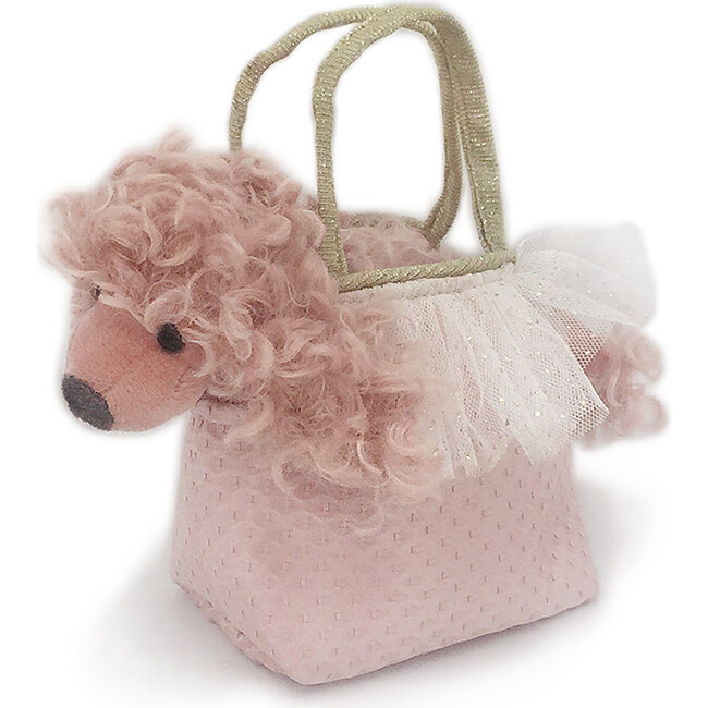 Pink Poodle Plush Toy In Purse Paris