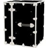 Rhino Bedside Cube Embossed Vinyl Trunk, Black With Silver Trim - Storage - 2