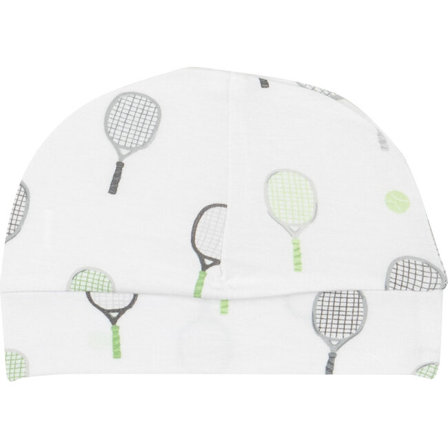 Tennis Print Beanie Hat, Green