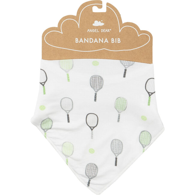 Tennis Print Bandana Bib, Green