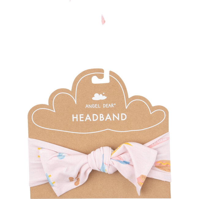 Softball Print Headband, Pink