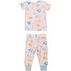Softball Print Lounge Wear Set, Pink - Mixed Apparel Set - 2