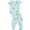 Pickleball Print Lounge Wear Set, Blue - Mixed Apparel Set - 1 - thumbnail