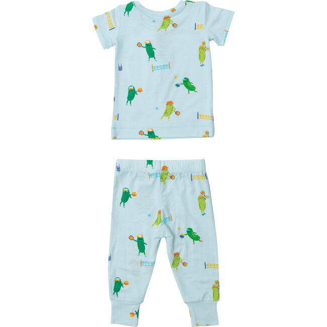 Pickleball Print Lounge Wear Set, Blue - Mixed Apparel Set - 2