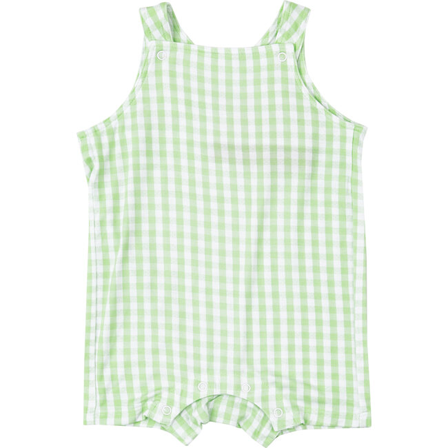 Mini Gingham Overall Shortie, Green