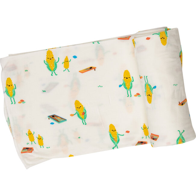 Cornhole Print Swaddle Blanket, Multicolors - Mixed Accessories Set - 1