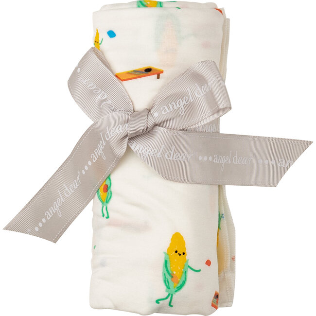 Cornhole Print Swaddle Blanket, Multicolors - Mixed Accessories Set - 2