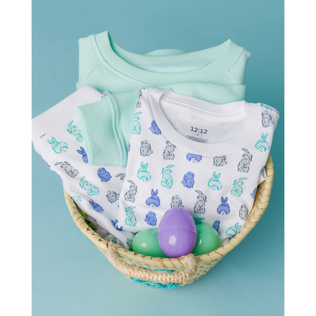 The Organic Long Sleeve Pajama Set, Bunny Tails - Pajamas - 4