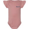 Custom Embroidered Flutter Sleeve Onesie, Mauve - Onesies - 1 - thumbnail