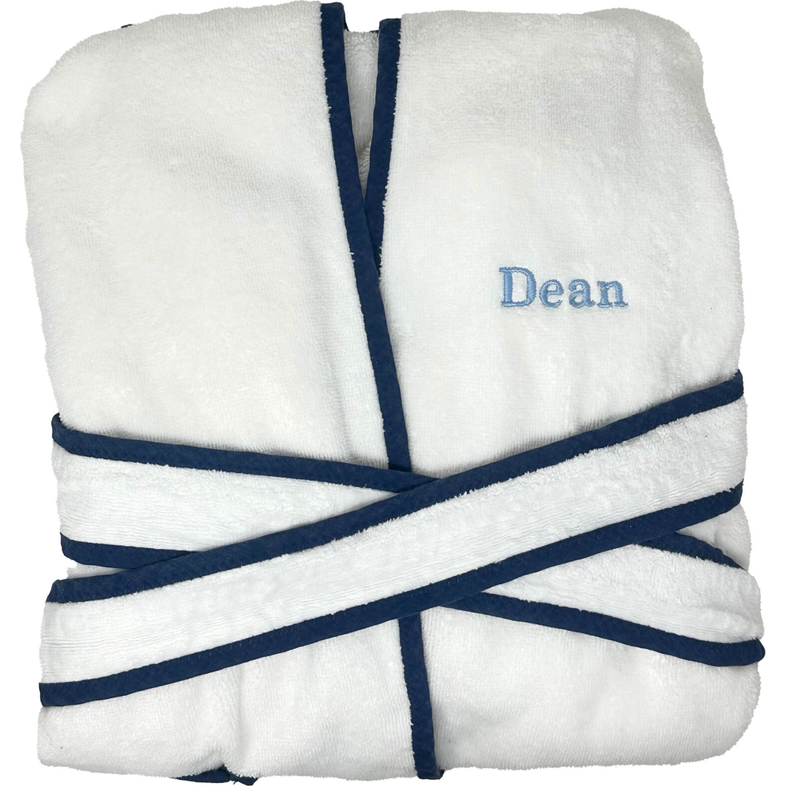 Terry Velour Children's Robe, Navy - Robes - 1