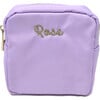 Custom EmbroideredMini  Nylon Pouch, Lilac - Bags - 1 - thumbnail