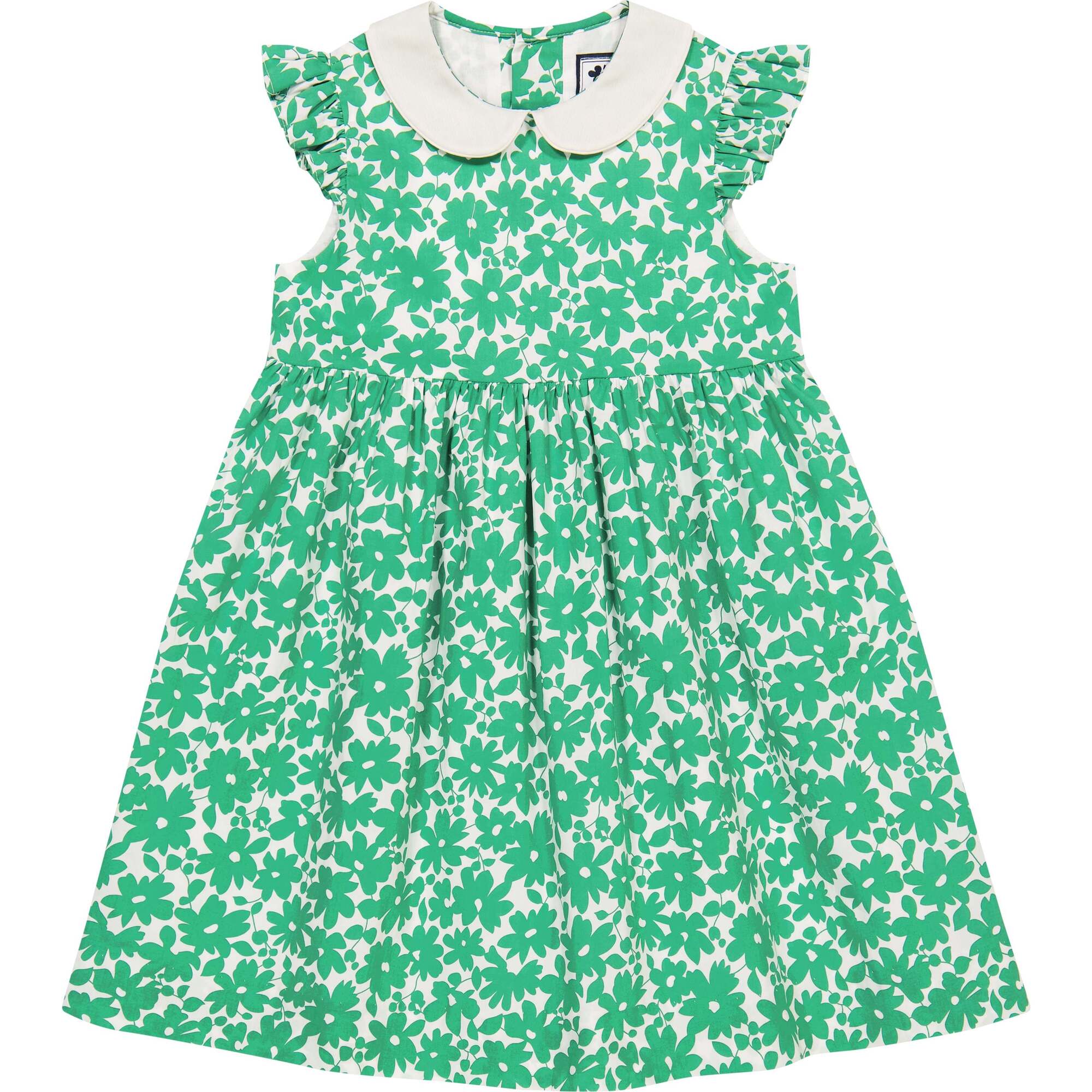 Riley Peter Pan Collar Dress, Green - Dresses - 1