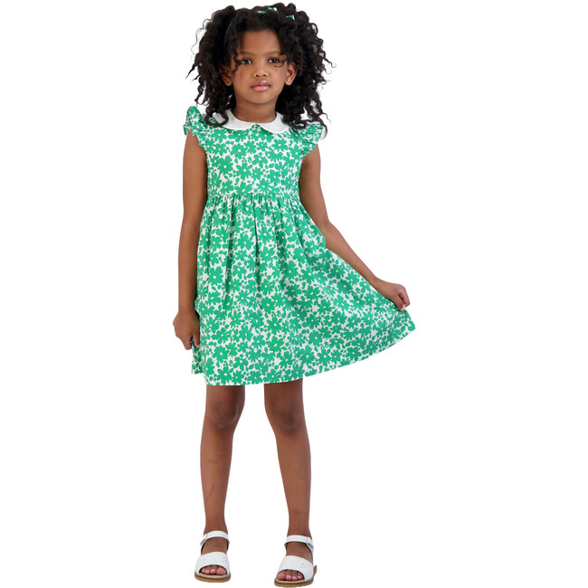 Riley Peter Pan Collar Dress, Green - Dresses - 3