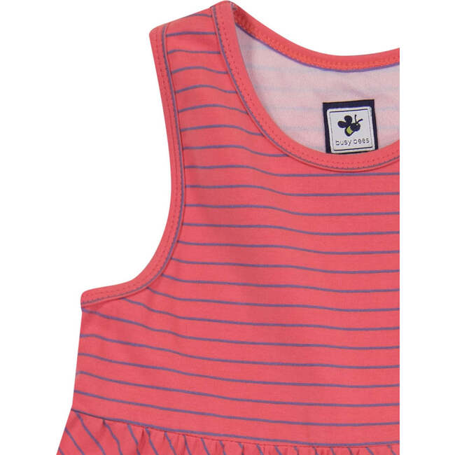 Parker Racerback Dress Red Mini, Stripes - Dresses - 2