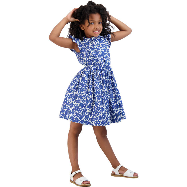 Juniper Button Front Dress, Blue - Dresses - 3