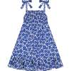 India Shoulder Tie Sundress, Blue - Dresses - 1 - thumbnail