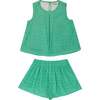 Frida Top and Short Set, Green - Mixed Apparel Set - 1 - thumbnail