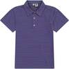 Boys Short Sleeve Polo Navy Mini, Stripes - Polo Shirts - 1 - thumbnail