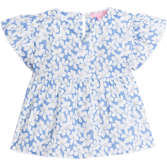 Positano Blouse, Piccadilly Blue