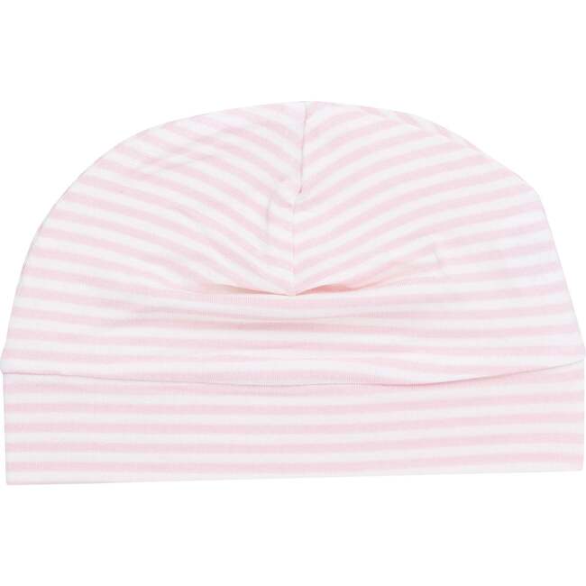 Pink Stripe Beanie Hat, Pink