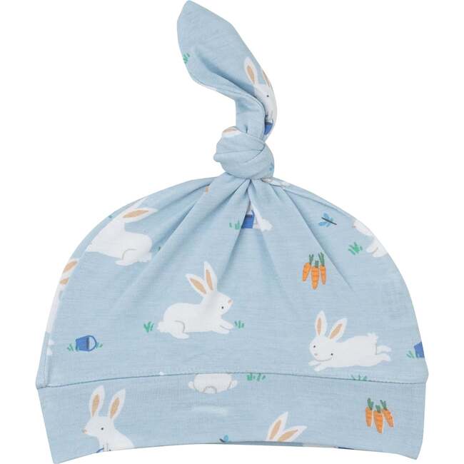 Bunny Carrots Knotted Hat, Blue