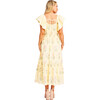 Women's The Elle Ruffle Sleeve Midi Dress, Yellow Garden Floral - Dresses - 2