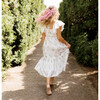 Women's The Elle Ruffle Sleeve Midi Dress, White Garden Floral - Dresses - 8