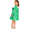 Girl's The Blair Scalloped Neck Chest Bow Dress, Green Garden Floral - Dresses - 4